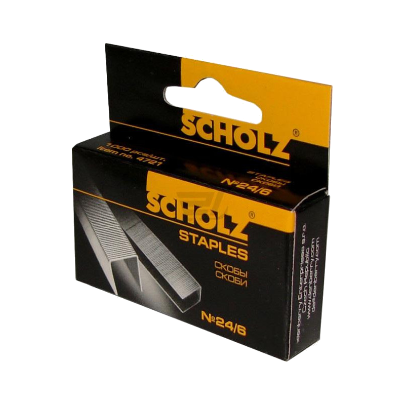 Скоби для степлера SCHOLZ (4721), №24/6, 1000шт.